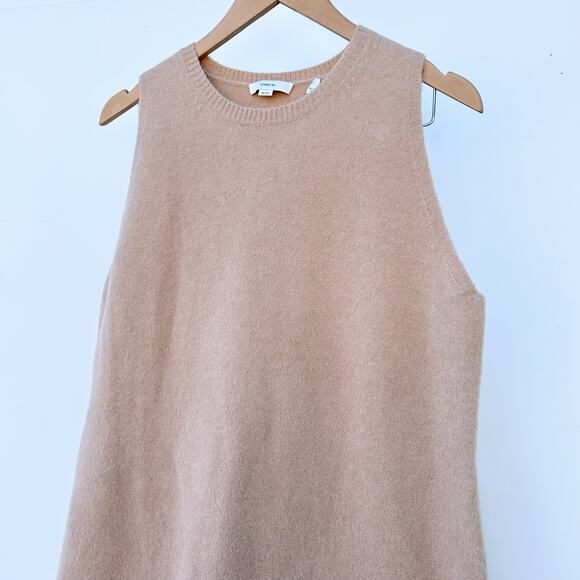 Vince Wool Alpaca Knit Sweater Dress Tan Beige Vest Style XL Large Revolve - Picture 5 of 9
